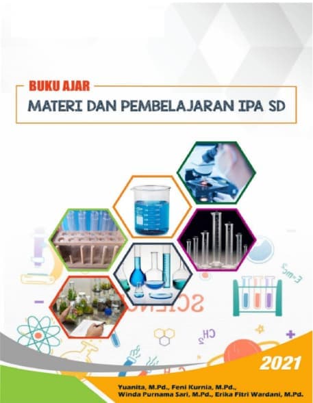 Cover buku MATERI DAN PEMBELAJARAN IPA SD